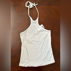 NEW H&M White Halter Neck Women's Top SIZE XS